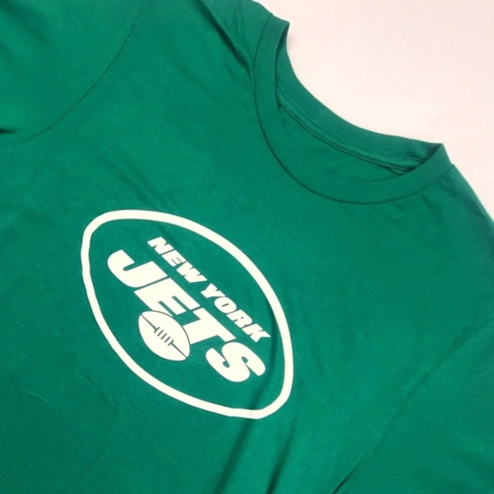 New York Jets‎ NFL Mens Green Graphic T-Shirt Cotton Crew Neck Large FOCO NWT
